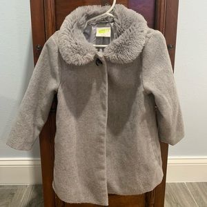 Faux fur trim coat